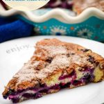 Blueberry Coffee Cake with Cream Cheese Pinnable Image