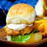 Featured image for beer batter fish sliders recipe.