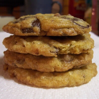 A stack of four cookies.