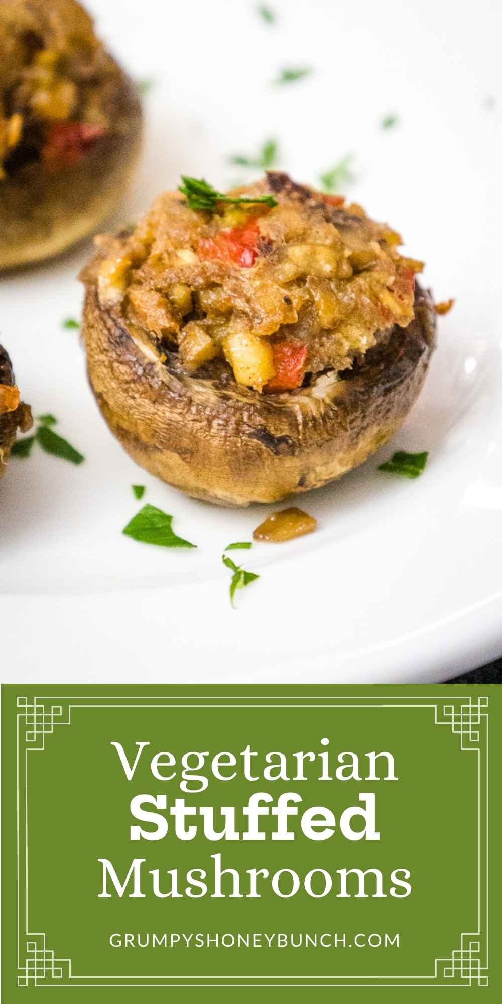 Vegetarian Stuffed Mushrooms - Grumpy's Honeybunch