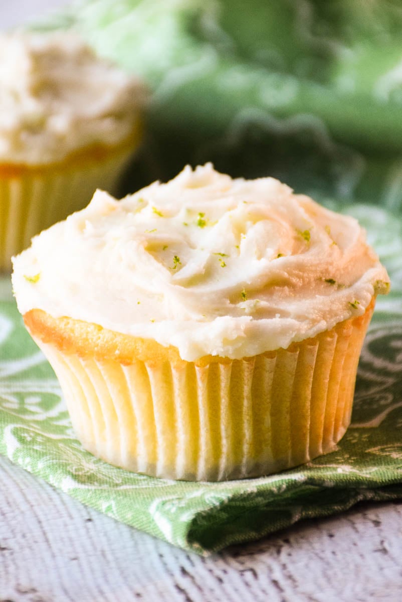 Coconut Cupcakes with Lime Buttercream Frosting