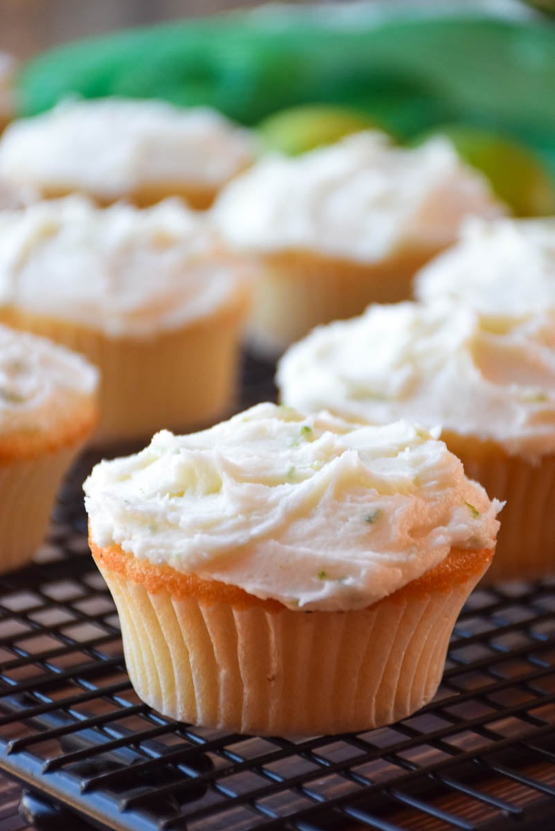 Coconut Cupcakes with Lime Buttercream Frosting