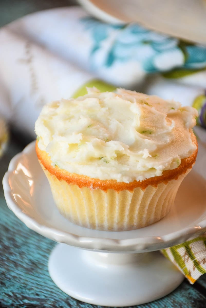 Coconut Cupcakes with Lime Buttercream Frosting