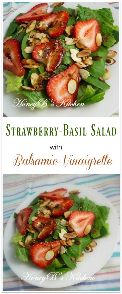 Strawberry Basil Salad with Balsamic Vinaigrette