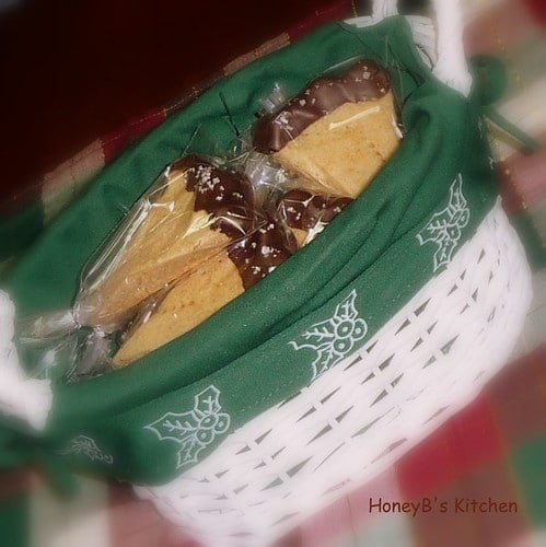 Individually wrapped Cookies in a gift basket 