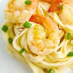 Linguini with Shrimp in Saffron Cream Sauce
