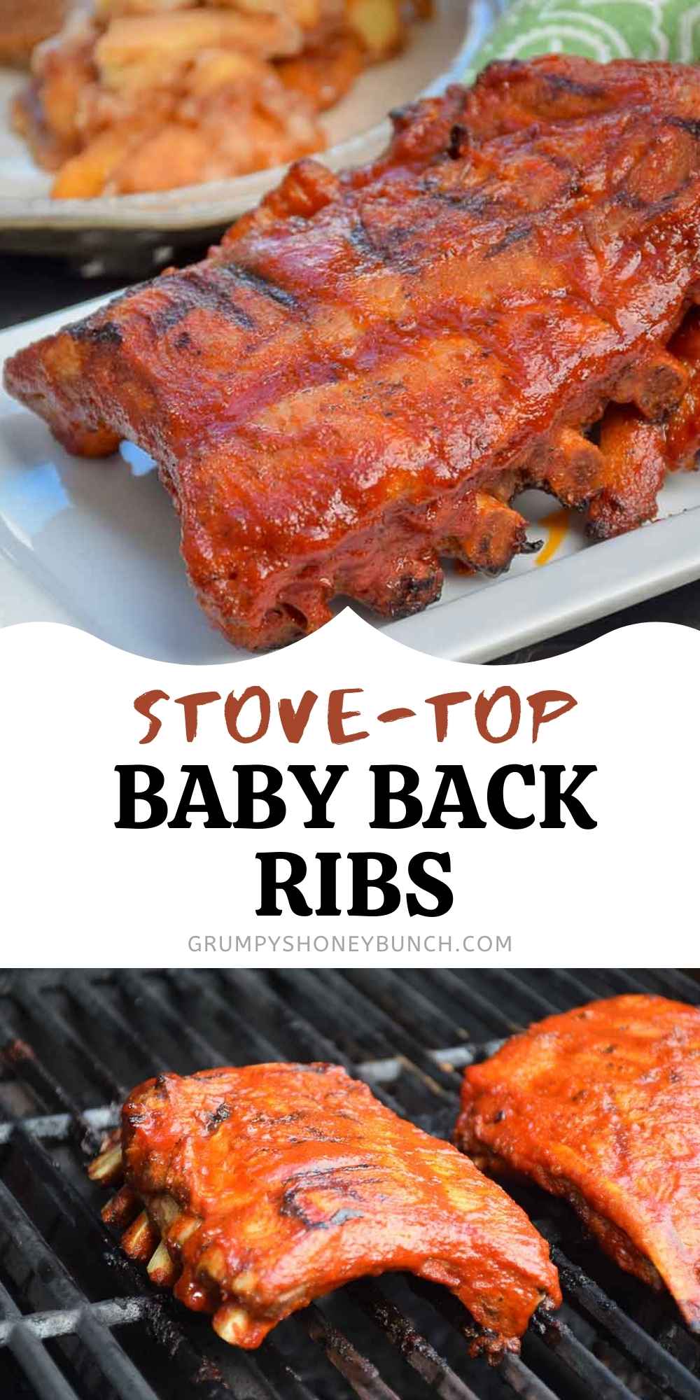 StoveTop Baby Back Ribs Grumpy's Honeybunch