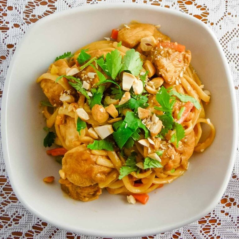 Thai Peanut Chicken and Noodles Grumpy's Honeybunch
