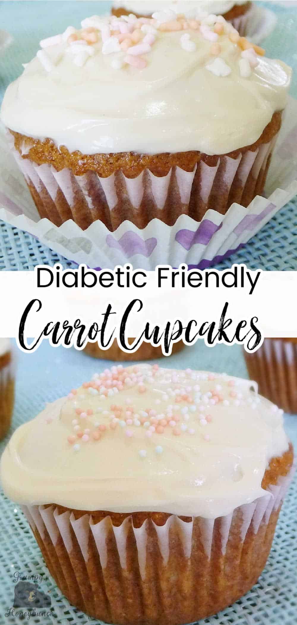 Sugar Free Carrot Cake Cupcakes - Grumpy's Honeybunch
