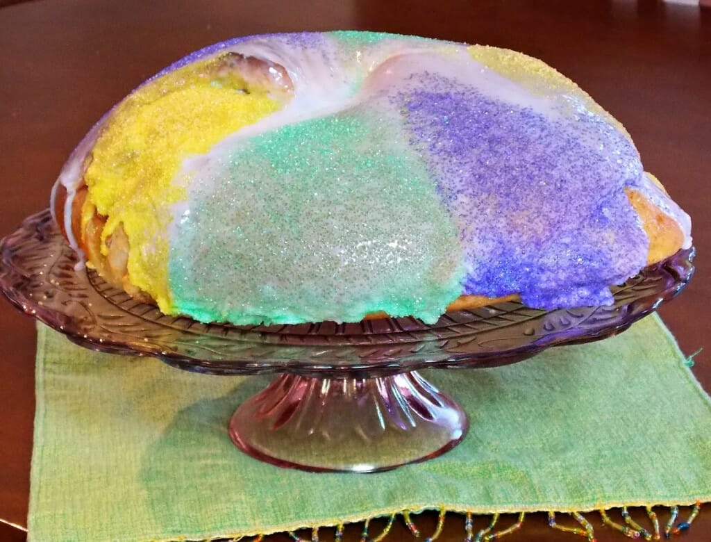 King Cake with Almond Filling - Grumpy's Honeybunch