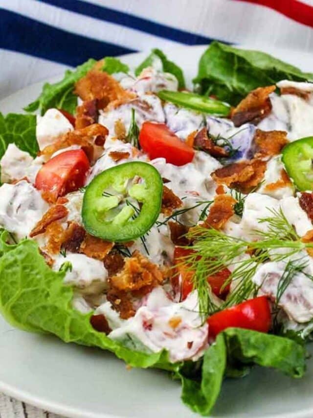 Red White and Blue Potato Salad