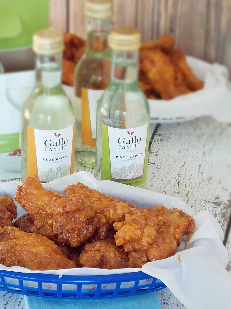 A basket of double crunch wings.