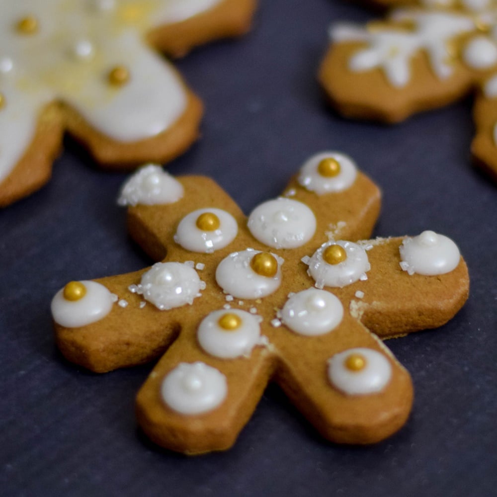 Gingerbread Snowflake Cookies