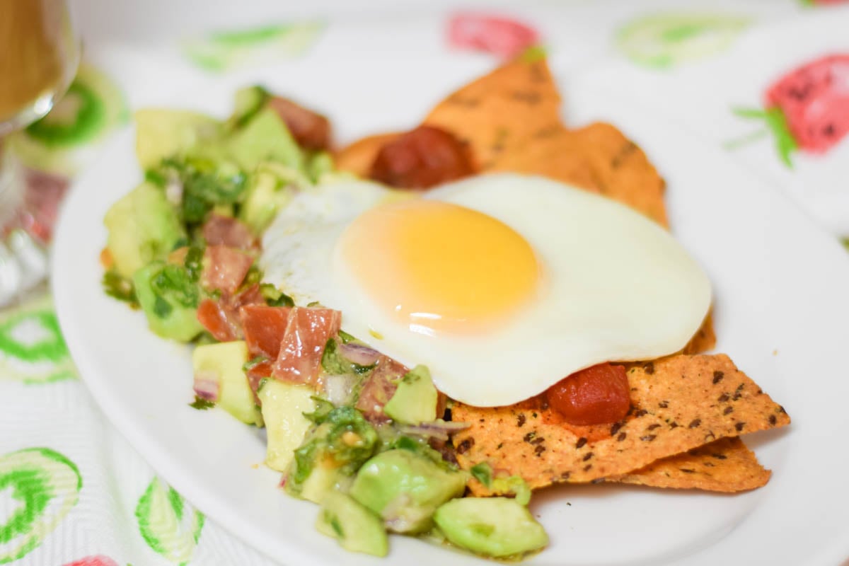 Avocado Egg Chilaquiles