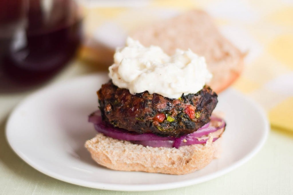 Greek Sliders with Feta Aioli