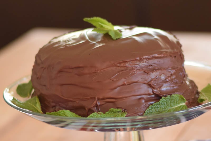 Minty Boston Cream Crepe Cake