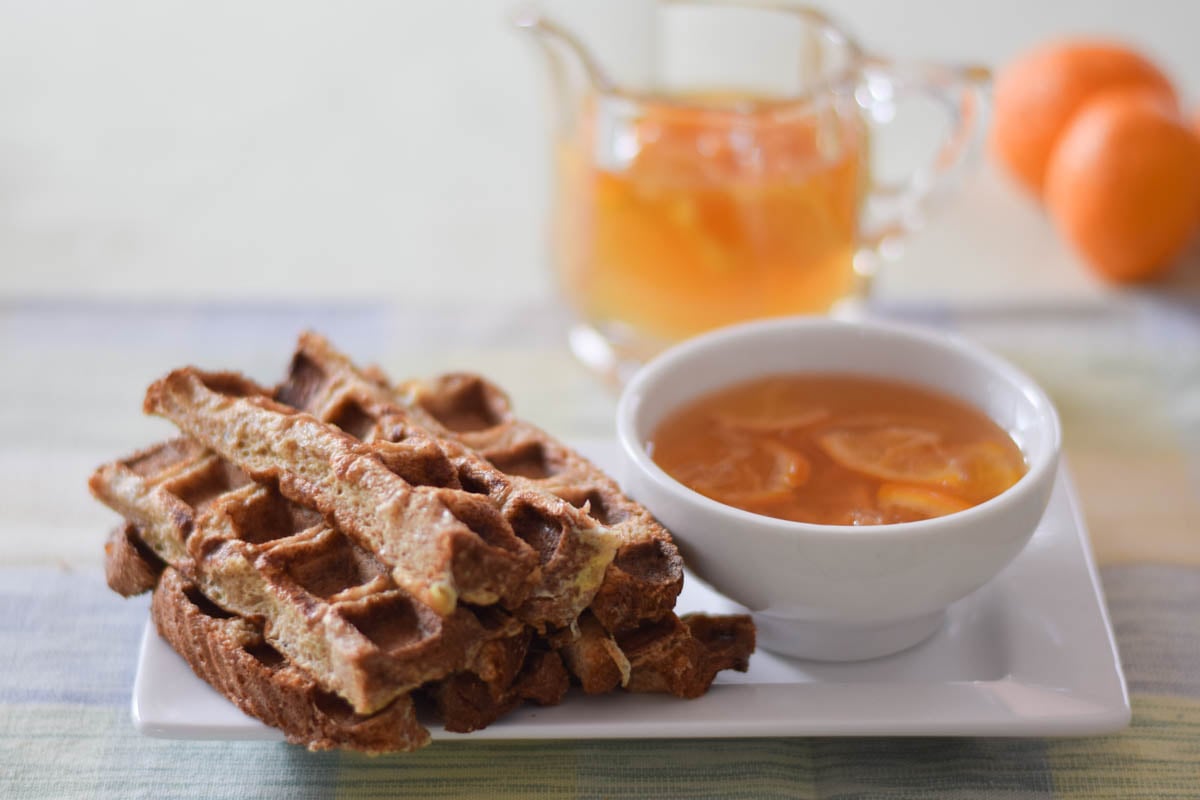 Waffled French Toast with Meyer Lemon Maple Syrup