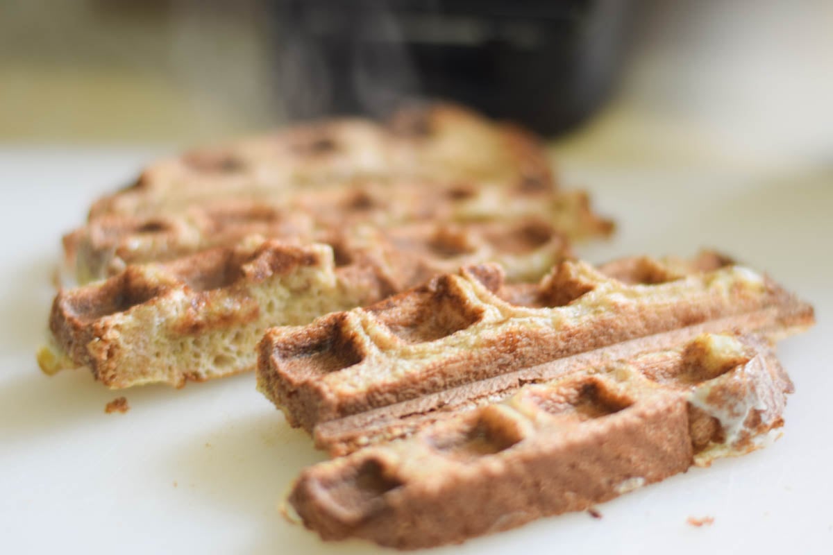 Waffled French Toast with Meyer Lemon Maple Syrup