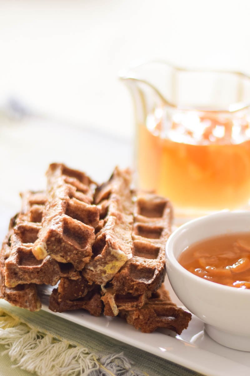 Waffled French Toast with Meyer Lemon Maple Syrup