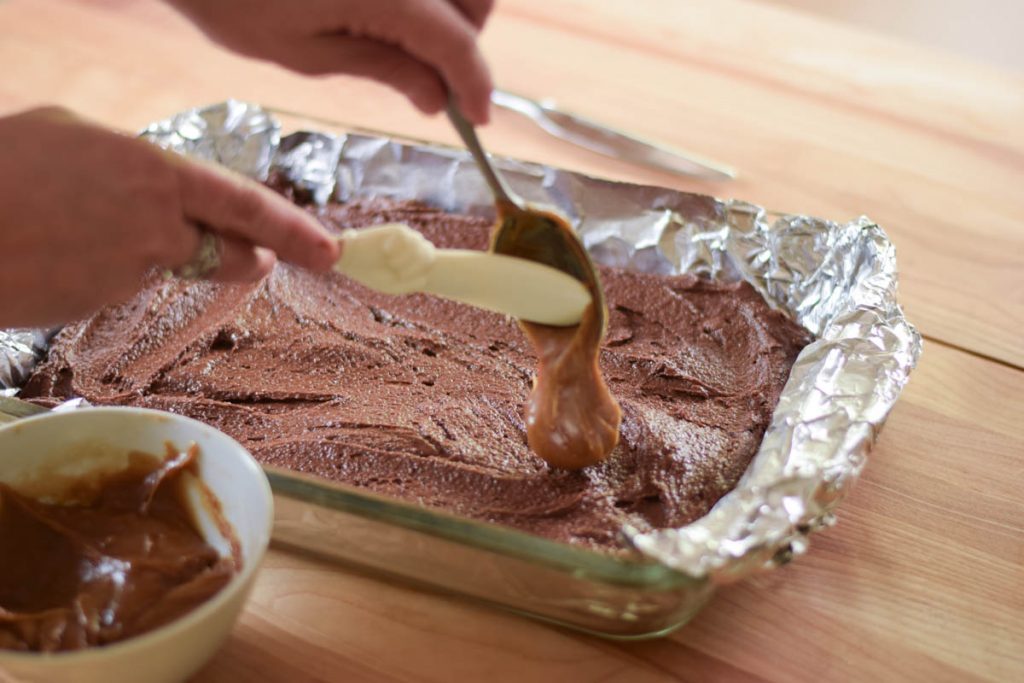 Cookie Butter Caramel Swirled Brownies