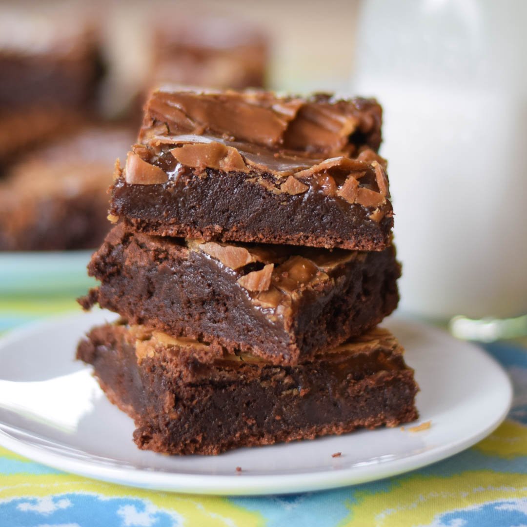 Cookie Butter Caramel Swirled Brownies