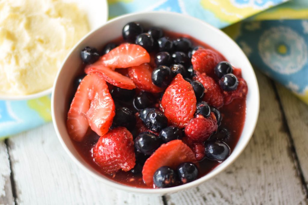 Macerated Berries with Mascarpone Cream
