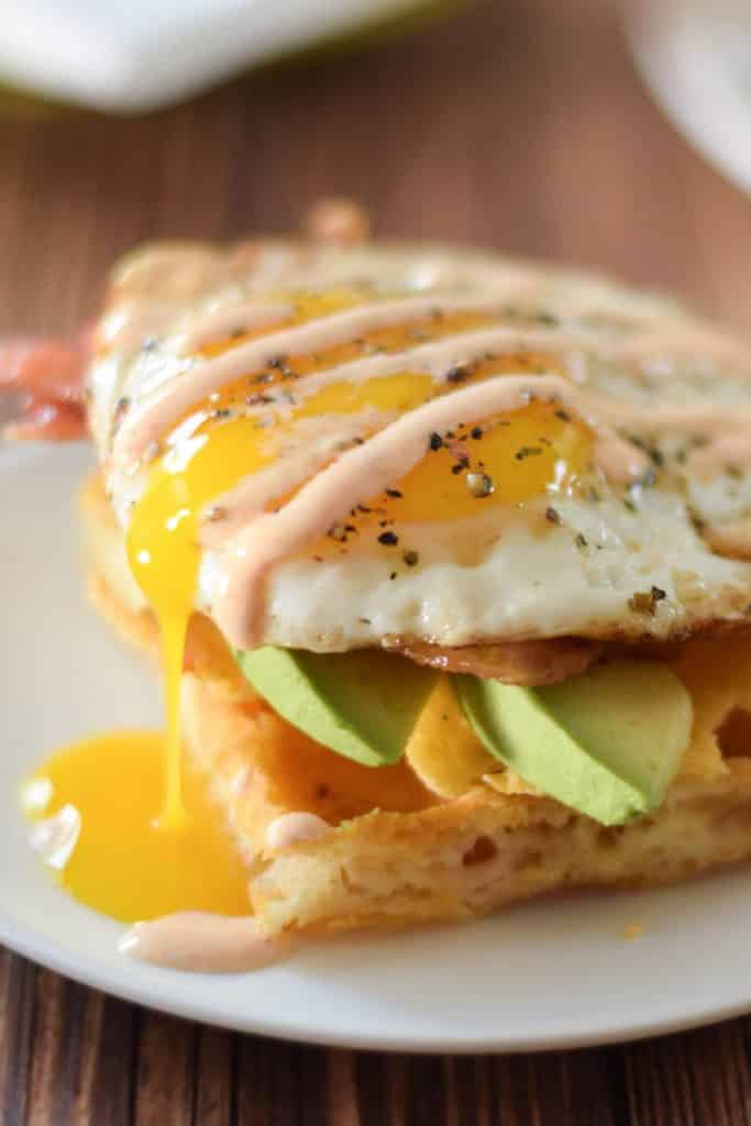 Asiago Waffle Egg Chaffle Sandwiches