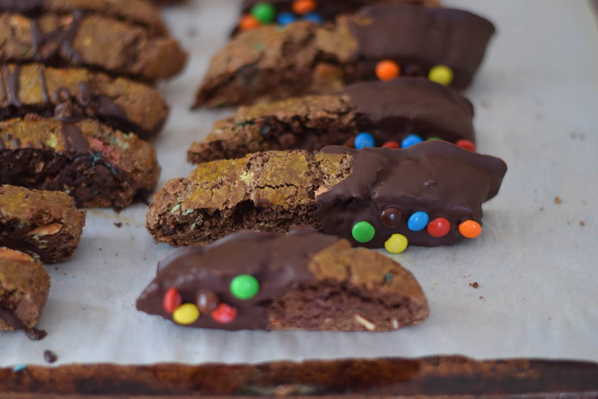 Triple Chocolate Almond Biscotti