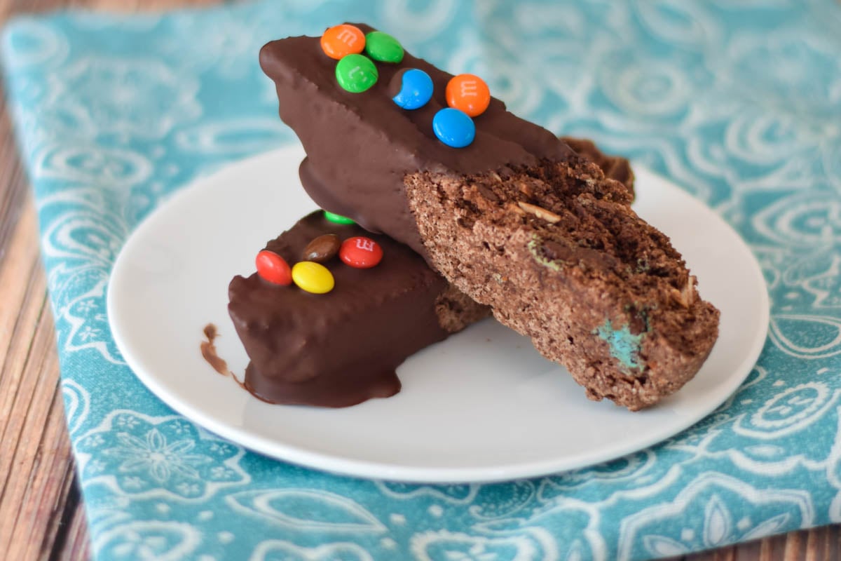 Triple Chocolate Almond Biscotti