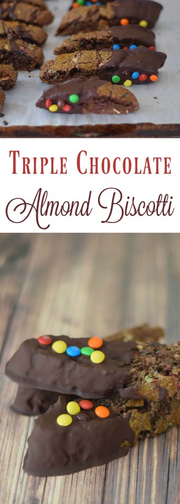 Triple Chocolate Almond Biscotti