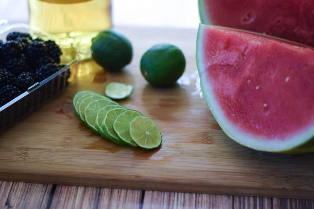 Ingredients for wine sangria.