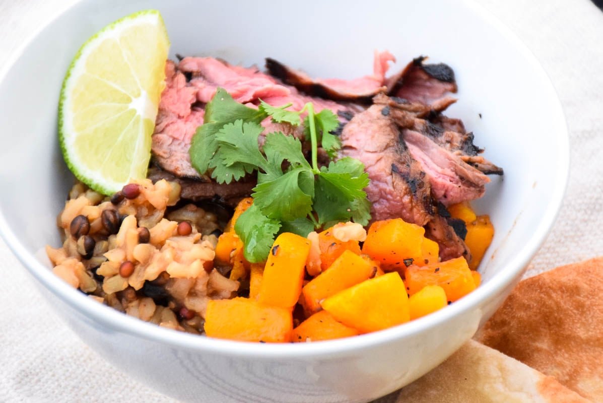 Beef Butternut Rice Bowl