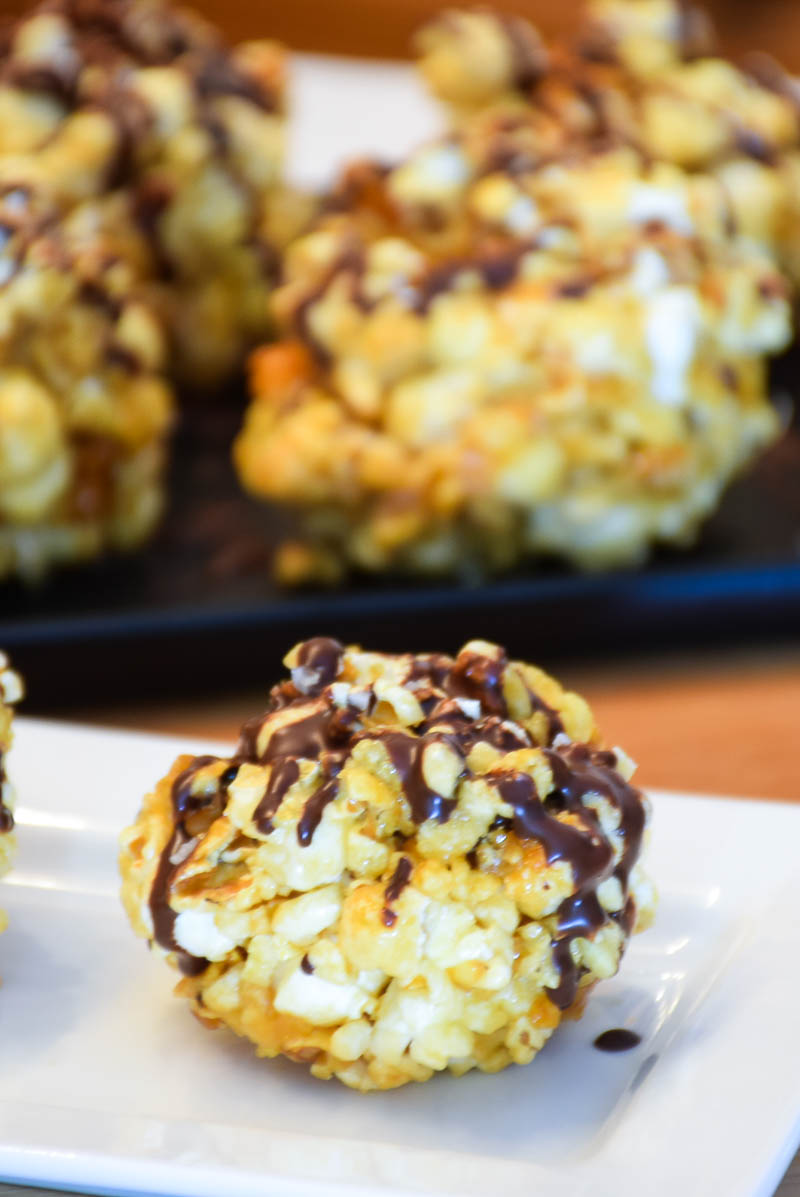 Honey Popcorn Ball Bites