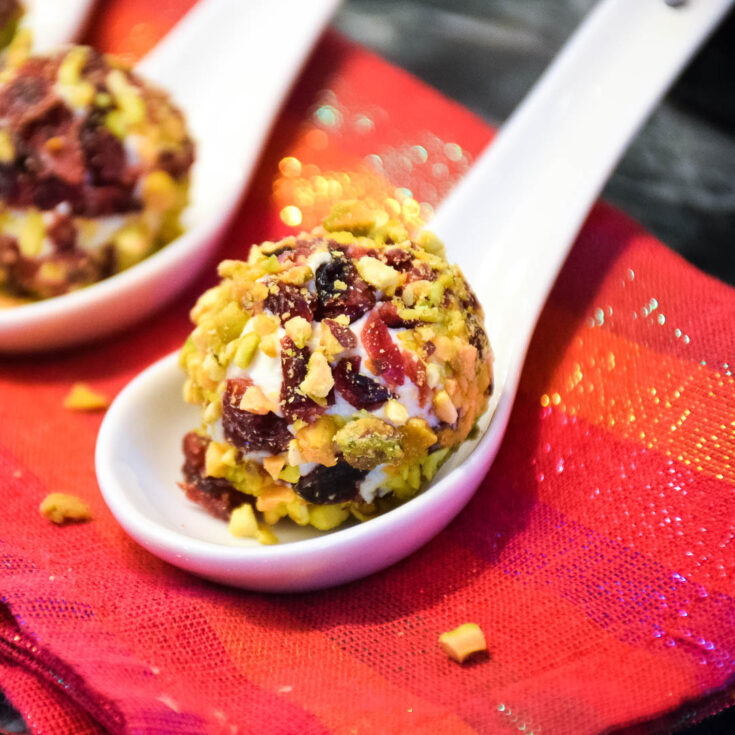 Goat Cheese Balls with Cranberry Pistachios and Honey Grumpy's Honeybunch