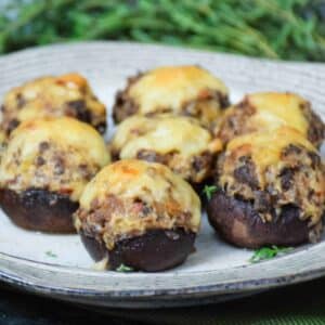 Featured image for Sausage Stuffed Mushrooms recipe.