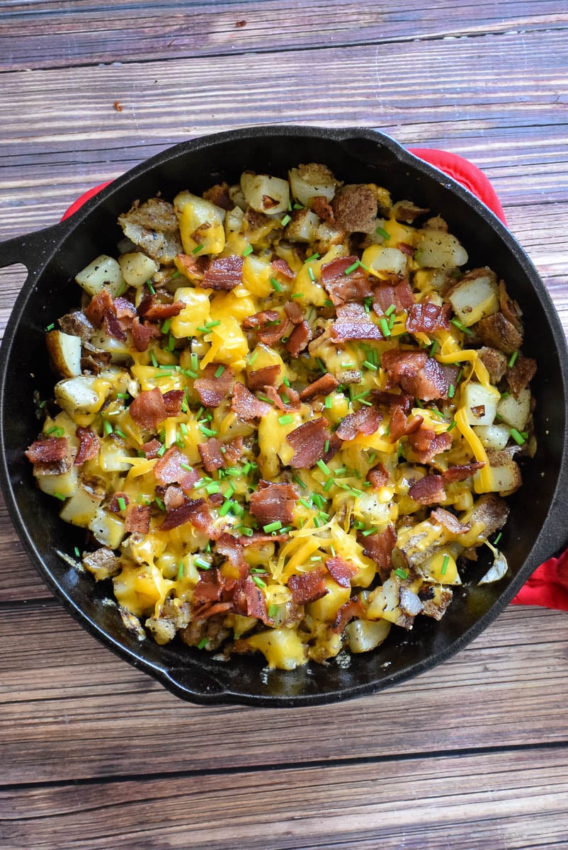 Bacon Breakfast Skillet with Ranch Home Fries - The Bettered Blondie