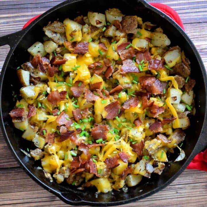 Cheesy Bacon Home Fries - Grumpy's Honeybunch