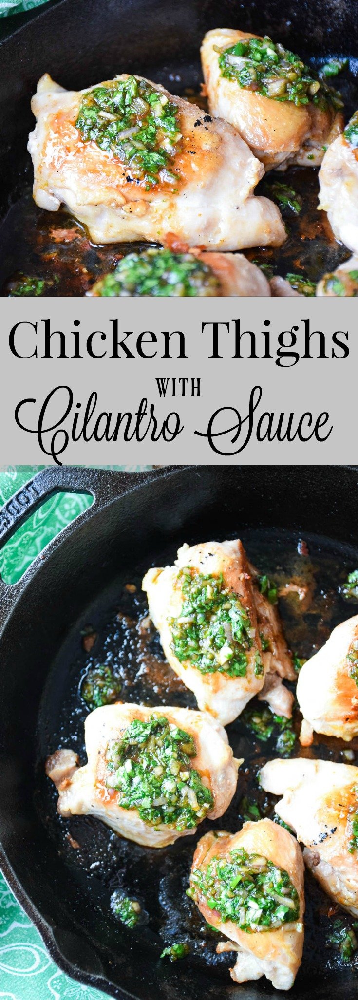 Chicken Thighs with Cilantro Sauce