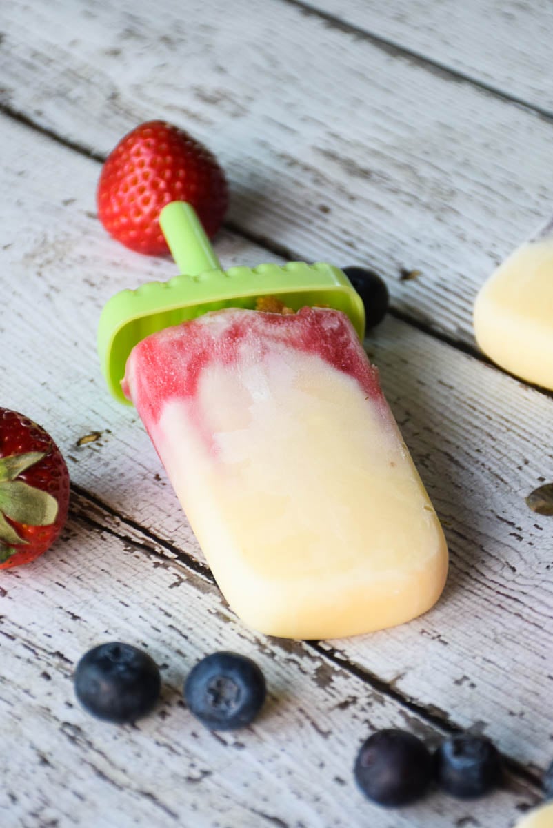 Berry Swirled Cheesecake Pops