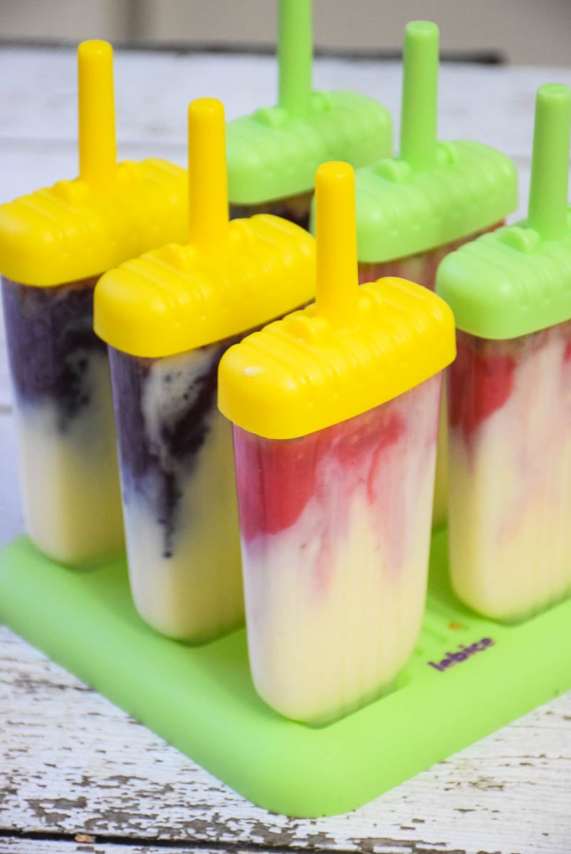 Berry Swirled Cheesecake Pops