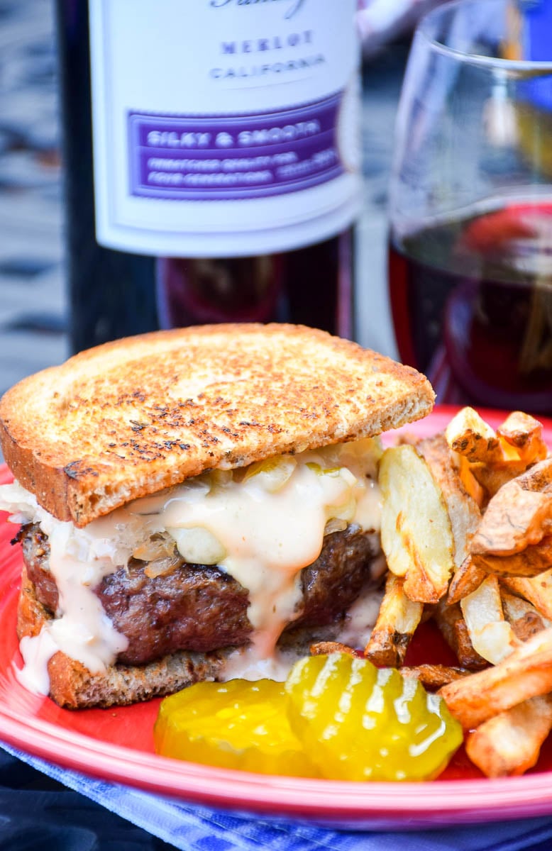 Grilled Reuben Burger