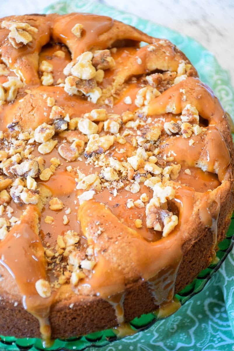 Salted Caramel Apple Cake with Toasted Walnuts - Grumpy's Honeybunch