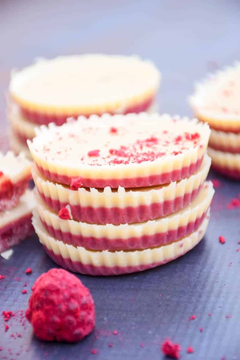 White Chocolate Raspberry Cups