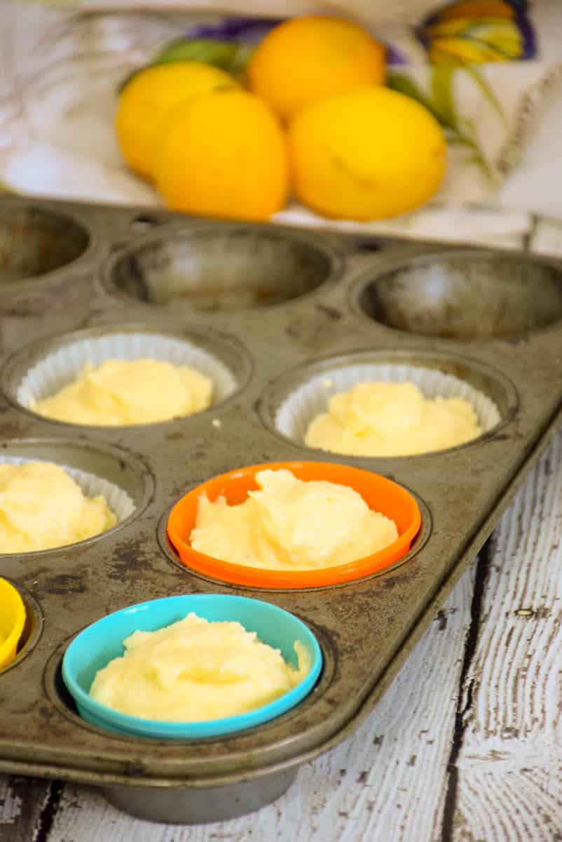 batter in muffin tin