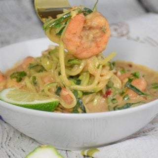 Keto Coconut Curry Shrimp and Zoodles
