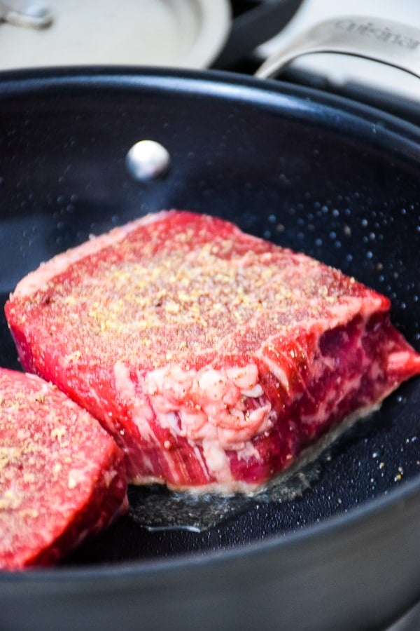 Easy Beef Wellingtons searing