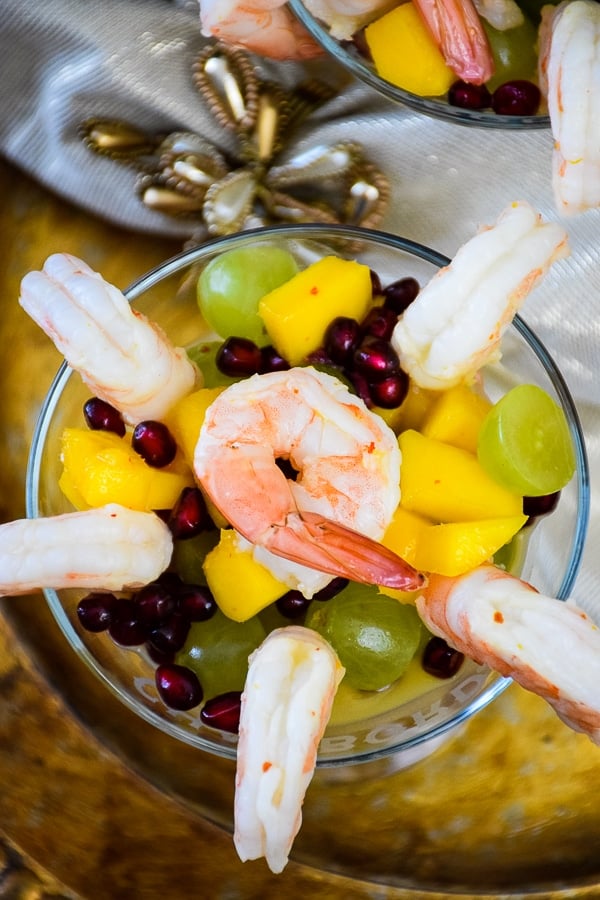 Champagne Marinated Shrimp and Fruit Salad