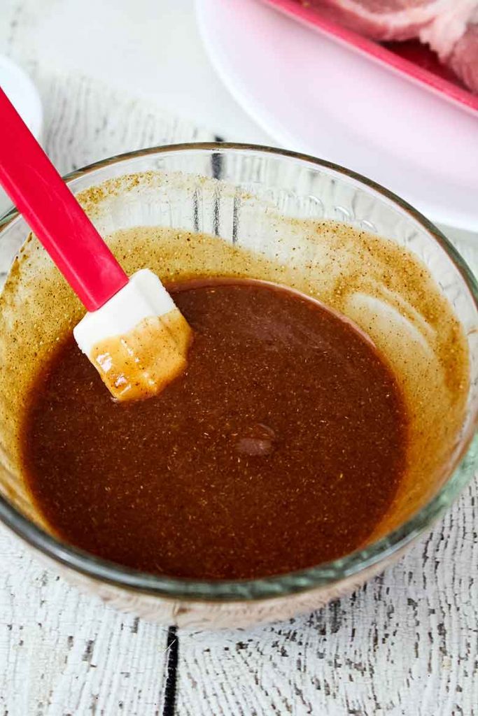 Chipotle Sauce in mixing bowl after stirring together