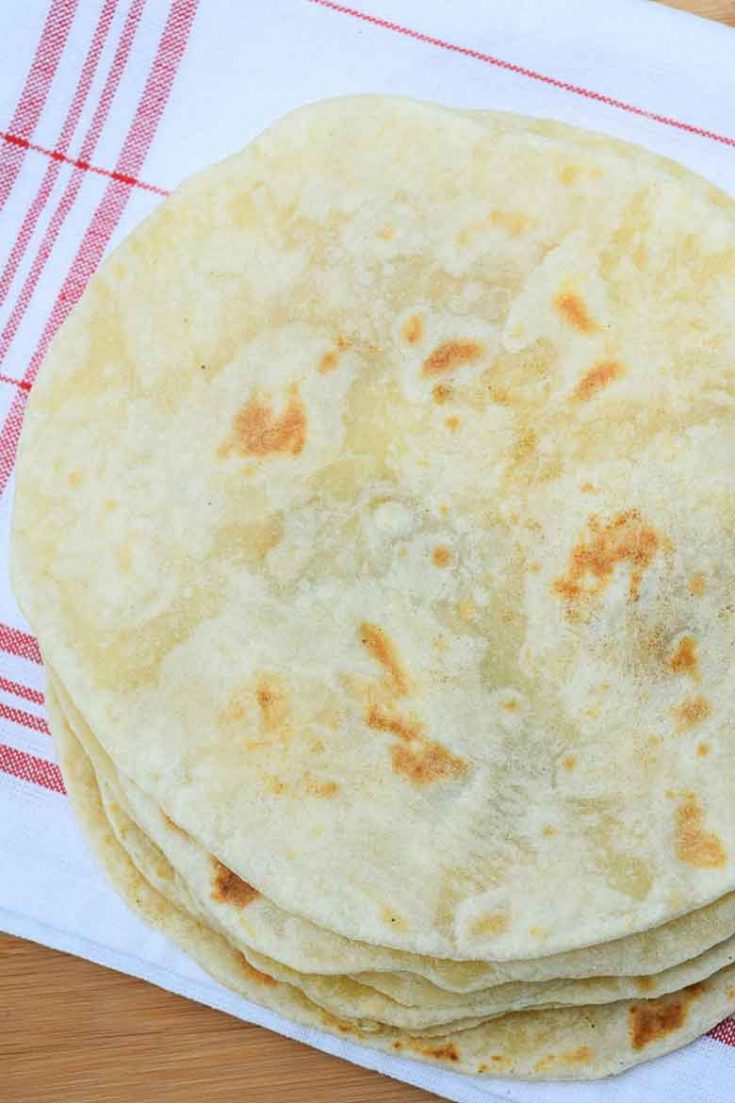 The best ever Homemade Flour Tortillas Recipe only 4 ingredients!