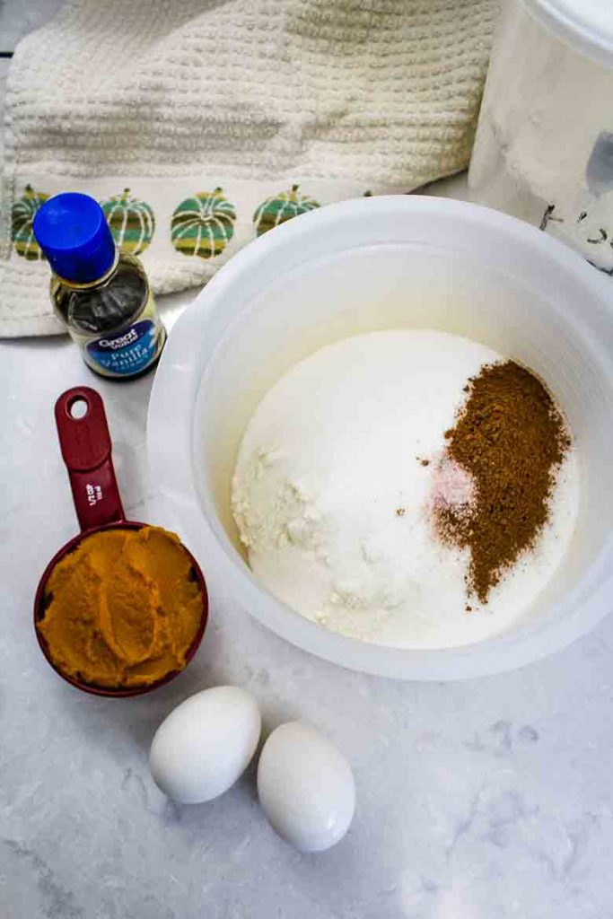 dry ingredients in a mixing bowl